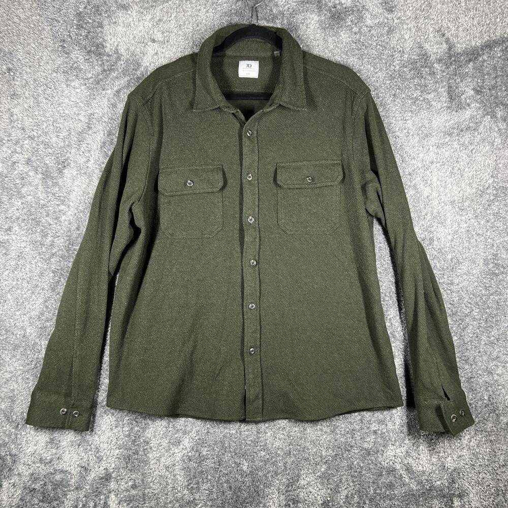 7 Diamonds Shirt Mens 2XL Green Long Sleeve Button Up Generation Soft Flannel